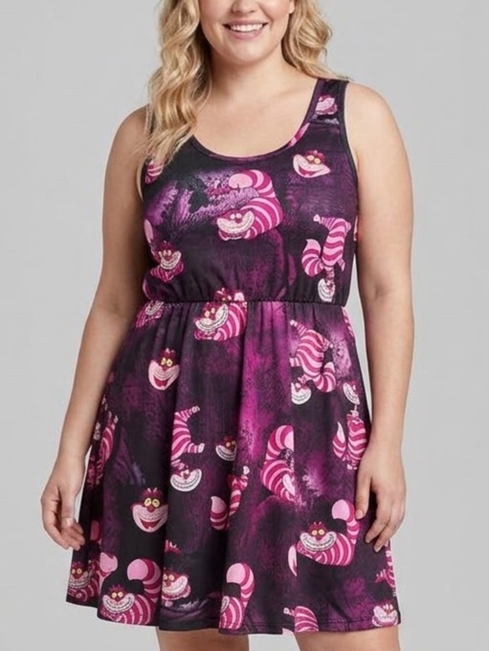 Disney Alice In Wonderland Cheshire Cat Tank Dress XXL Whimsigoth Cosplay Kawaii